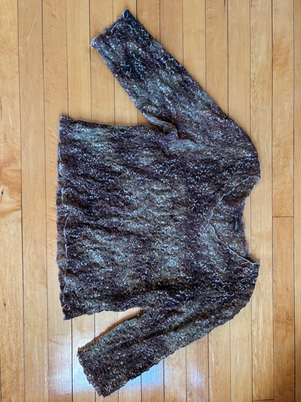 EUC Vintage Y2K Surrealist V-Neck Sheer Mesh Lace Textured Top | Women’s XL-XXL - Picture 11 of 16